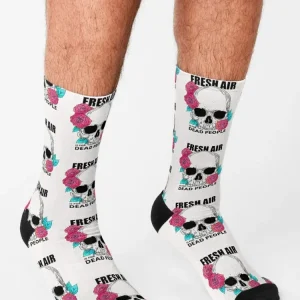 kf Sf2584dd728be4a2fb5cccdcaf1b8320b4 Morbid Podcast Fresh Air is for Dead People Socks Hiking boots loose moving stockings Socks For - Morbid Podcast Merch