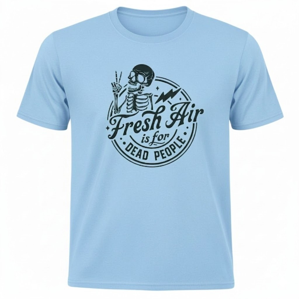 Fresh Air Is For Dead People Black T-Shirt