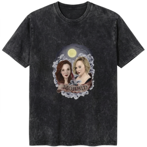 Alaina and Ash LA 0402 Morbid Podcast Wash T-shirts