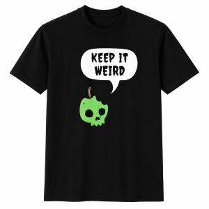 Keep It Weird Skull Apple Speech Bubble LA2805rd T-shirt