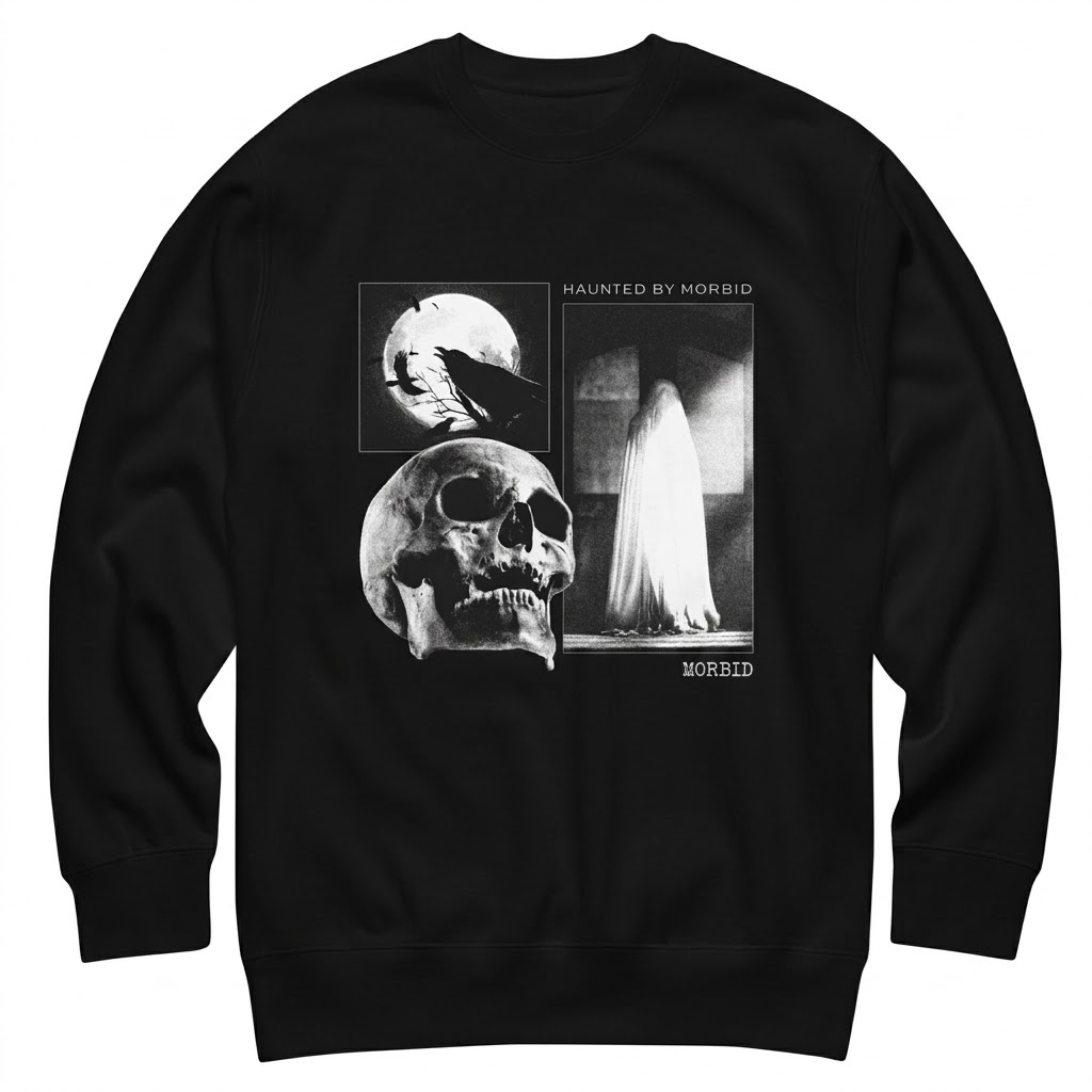 Haunted Silhouette LA 1806 Sweatshirt 1 - Morbid Podcast Merch unwatermarked image 1 - Morbid Podcast Merch