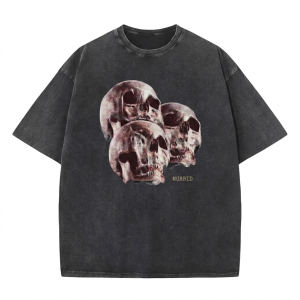 Gothic Skull Trio LA 1806 Washed T-shirt