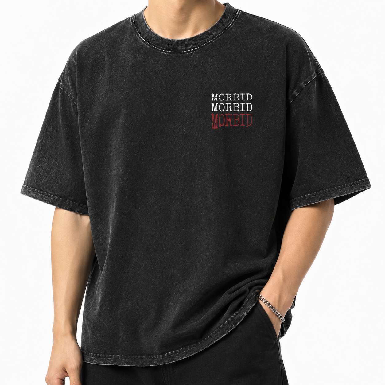 Triple Morbid Red Stacked LA2807 Wash T-shirt 2 - Morbid Podcast Merch 46542939 cf46 406d 9e55 cfc5ba809ad3 - Morbid Podcast Merch