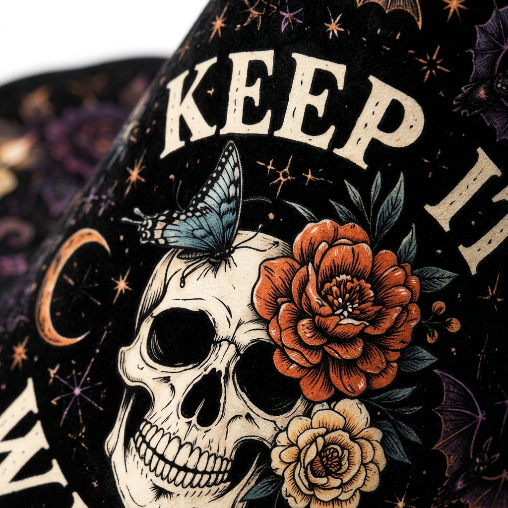 Keep it Weird Morbid Quilted Witch Hat 3 - Morbid Podcast Merch studio mockup 1 6 - Morbid Podcast Merch