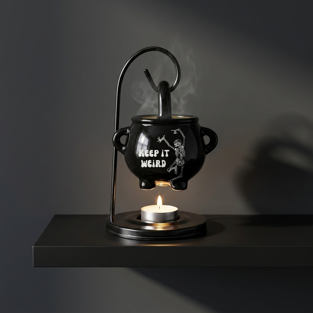 Keep It Weird True Crime Aromatherapy Furnace Witch Crucible 5 - Morbid Podcast Merch studio mockup 5 11 - Morbid Podcast Merch