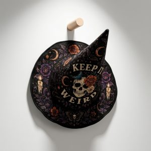 Keep it Weird Morbid Quilted Witch Hat 12 - Morbid Podcast Merch studio mockup 5 8 - Morbid Podcast Merch